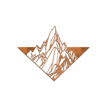 Corten-terästä seinäkoristeet Vuori