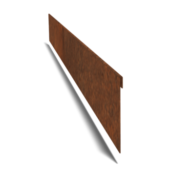 Corten-teräksinen puutarha reunus litteä 13 cm (pituus 240 cm)