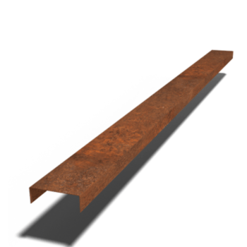 Corten-teräksinen u-profiili 5 x 15 x 5 cm (pituus 240 cm)