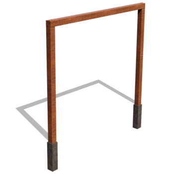 Corten-teräsinen pergola suora 300 cm