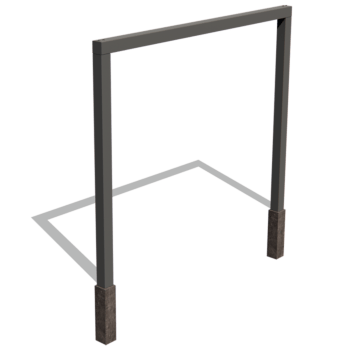 Jauhemaalipinnoitettu teräsinen pergola suora 300 cm