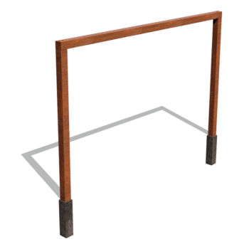 Corten-teräsinen pergola suora 400 cm