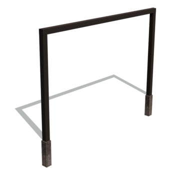 Jauhemaalipinnoitettu teräsinen pergola suora 400 cm