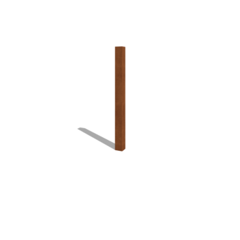 Cortenteräksinen aitatolppa 150 cm