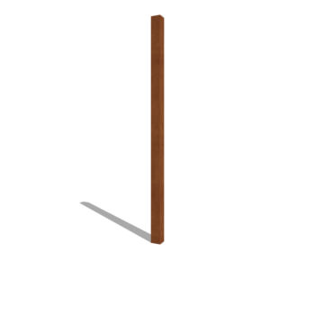 Cortenteräksinen aitatolppa 200 cm