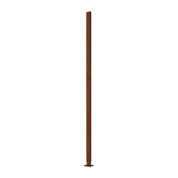 Corten-teräksinen pylväs suora tasainen pää 190 x 6 x 3 cm