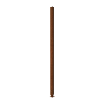 Corten-teräksinen pylväs tasainen pää kulma 190 x 6 x 6 cm