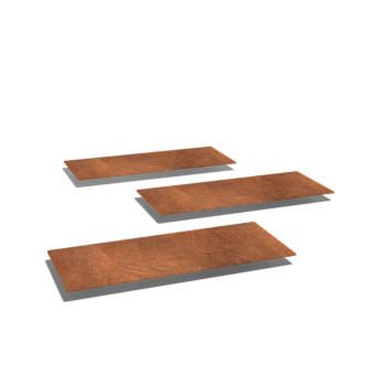 Corten-teräksinen askellaatta Suorakulmio 60 x 25 cm
