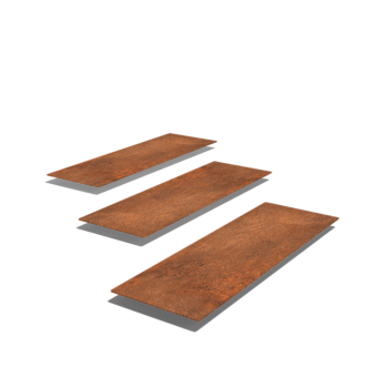 Corten-teräksinen askellaatta Suorakulmio 75 x 25 cm