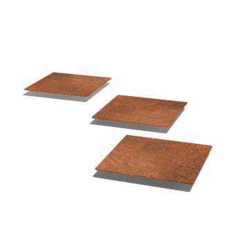 Corten-teräksinen askellaatta Neliö 30 x 30 cm