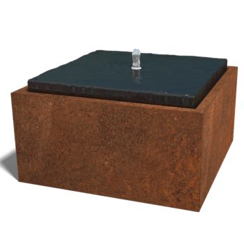 Corten-teräksinen vesiornamentti 80 x 80 x 40 cm