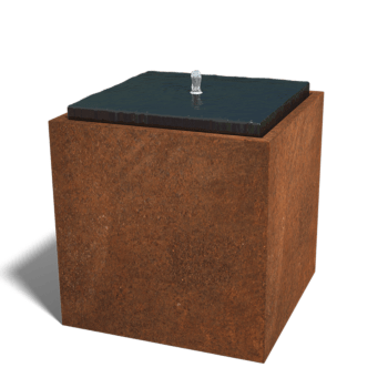 Corten-teräksinen vesiornamentti 80 x 80 x 80 cm