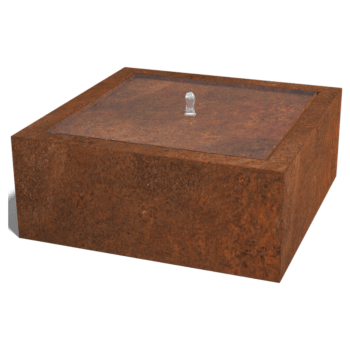 Corten-teräksinen suihkulahde 100 x 100 x 40 cm