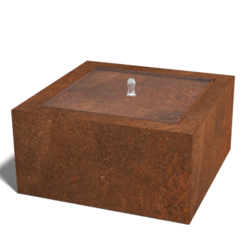 Corten-teräksinen suihkulahde 80 x 80 x 40 cm