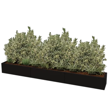 Teräksinen istutuslaatikko XXL - Suorakaiteen muotoiset - 300 x 40 x 40 cm - Muu RAL-väri - Ilman pohjalevyä