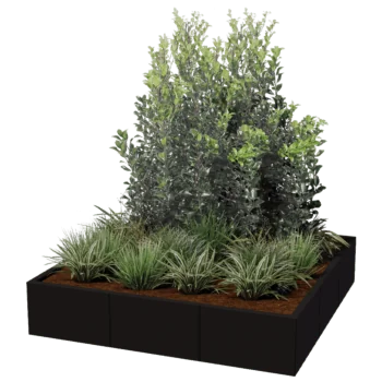 Teräksinen istutuslaatikko XXL - Neliönmuotoiset - 150 x 150 cm
