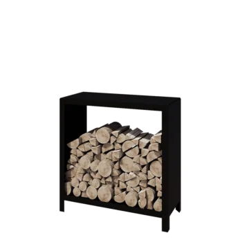 Teräksinen polttopuuteline - Indiana - 100 x 40 x 100 cm - RAL9005 matta (musta)