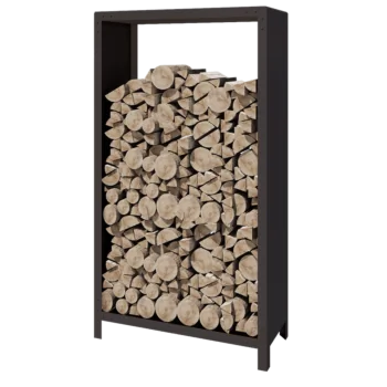 Teräksinen polttopuuteline - Indiana - 100 x 40 x 180 cm - RAL7016 matta (antrasiitinharmaa)