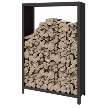 Teräksinen polttopuuteline - Indiana - 120 x 40 x 180 cm - RAL7016 matta (antrasiitinharmaa)