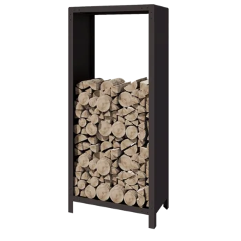 Teräksinen polttopuuteline - Indiana - 80 x 40 x 180 cm - RAL7016 matta (antrasiitinharmaa)