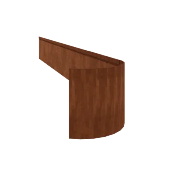 Corten-teräksinen nurmikon reunus - Litteä FLEX - Korkeus 35 cm - 240 cm