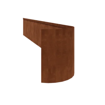 Corten-teräksinen nurmikon reunus - Litteä FLEX - Korkeus 45 cm - 240 cm