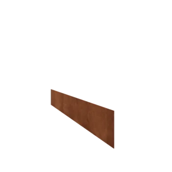 Corten-teräksinen nurmikon reunus - Suora - Korkeus 15 cm - 240 cm