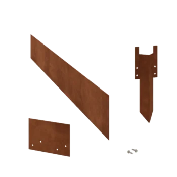 Corten-teräksinen nurmikon reunus - Suora - Korkeus 15 cm - Täydellinen sarja 15 metri