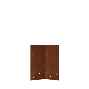 Corten-teräksinen liitoslevy - 45° - Nurmikon reunuksen korkeus 22 / 25 cm