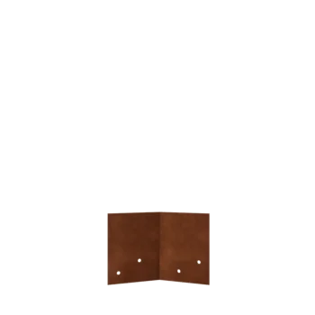 Corten-teräksinen liitoslevy - 45° - Nurmikon reunuksen korkeus 12 / 15 cm