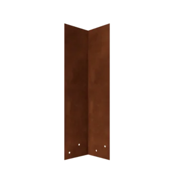 Corten-teräksinen liitoslevy - 90° - Nurmikon reunuksen korkeus 45 cm