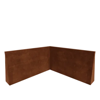 Corten-teräksinen tukimuuri - Sisäkulma - 100 x 100 x 60 cm