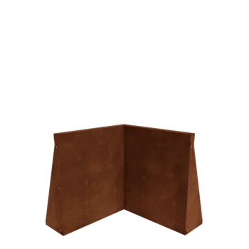 Corten-teräksinen tukimuuri - Sisäkulma - 50 x 50 x 60 cm