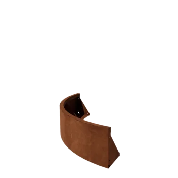 Corten-teräksinen tukimuuri - Ulkokaarre - 100 x 100 x 30 cm