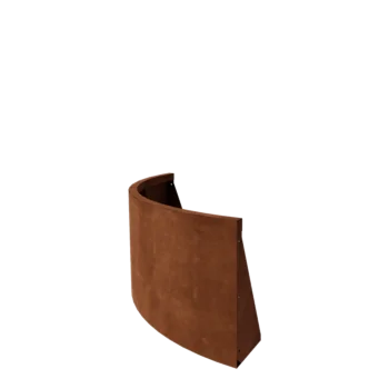 Corten-teräksinen tukimuuri - Ulkokaarre - 100 x 100 x 50 cm