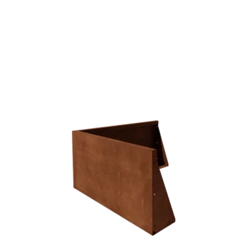 Corten-teräksinen tukimuuri - Ulkokulma - 100 x 100 x 50 cm