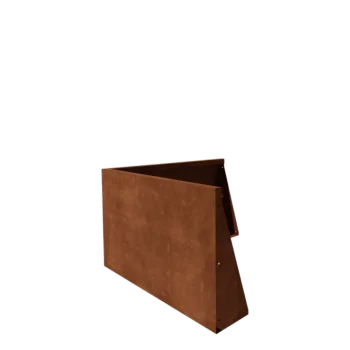 Corten-teräksinen tukimuuri - Ulkokulma - 100 x 100 x 60 cm