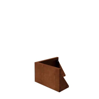 Corten-teräksinen tukimuuri - Ulkokulma - 50 x 50 x 30 cm