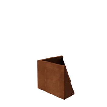 Corten-teräksinen tukimuuri - Ulkokulma - 50 x 50 x 40 cm