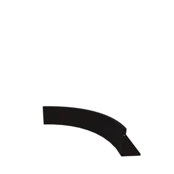 Teräksinen tukimuuri - Sisäkaarre - 100 x 100 x 30 cm - RAL9005 matta (musta)