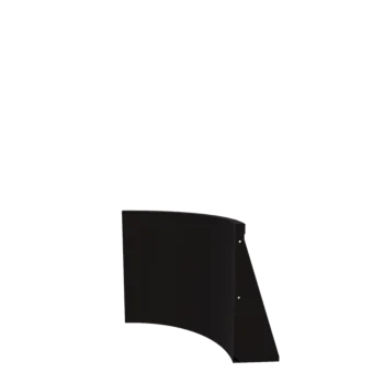Teräksinen tukimuuri - Sisäkaarre - 50 x 50 x 60 cm - RAL9005 matta (musta)