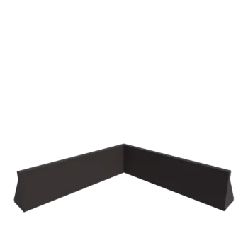 Teräksinen tukimuuri - Sisäkulma - 100 x 100 x 30 cm - RAL7016 matta (antrasiitinharmaa)