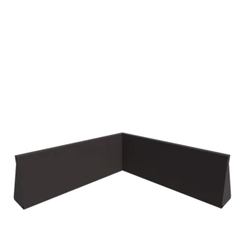 Teräksinen tukimuuri - Sisäkulma - 100 x 100 x 40 cm - RAL7016 matta (antrasiitinharmaa)