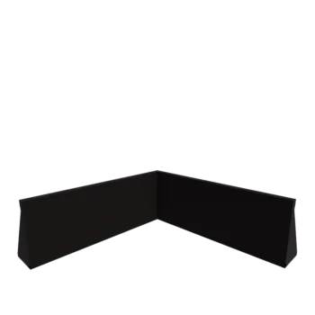 Teräksinen tukimuuri - Sisäkulma - 100 x 100 x 40 cm - RAL9005 matta (musta)
