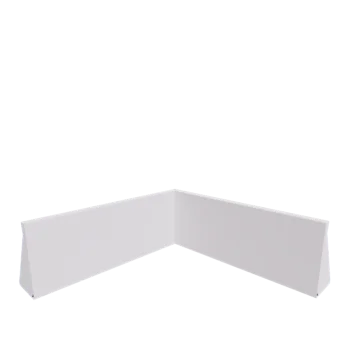Teräksinen tukimuuri - Sisäkulma - 100 x 100 x 40 cm - RAL9010 matta (valkoinen)