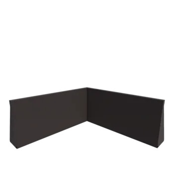 Teräksinen tukimuuri - Sisäkulma - 100 x 100 x 50 cm - RAL7016 matta (antrasiitinharmaa)
