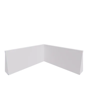 Teräksinen tukimuuri - Sisäkulma - 100 x 100 x 50 cm - RAL9010 matta (valkoinen)