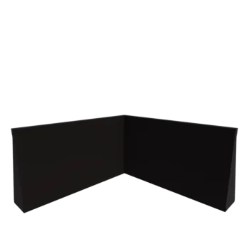 Teräksinen tukimuuri - Sisäkulma - 100 x 100 x 60 cm - RAL9005 matta (musta)