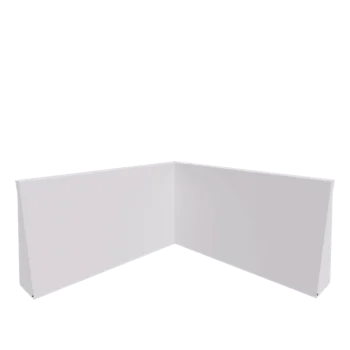 Teräksinen tukimuuri - Sisäkulma - 100 x 100 x 60 cm - RAL9010 matta (valkoinen)