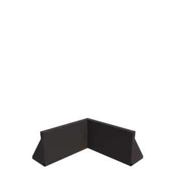 Teräksinen tukimuuri - Sisäkulma - 50 x 50 x 30 cm - RAL7016 matta (antrasiitinharmaa)